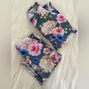 Posh Peanut Floral Rose Pajama Set 10Y